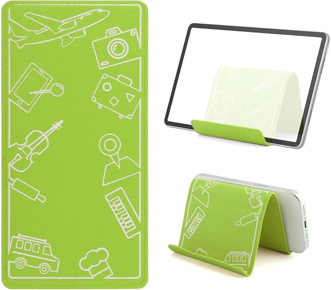 Airplane Phone Holder Flexible Flight Cell Phone Holder and Flexible Tablet Stand Airplane Travel Essential Accessories for Most Smartphones, Tablets(Color:Green) by Ranjaner