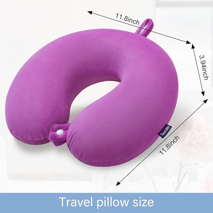 Travel Pillow Comfortable Neck Pillow U Shape Memory Foam Support Neck and Head Portable Travel Neck Pillow Suitable for Airplane, Trains, Self-Driving Cars - Image 3