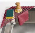 Tomorotec Roll Up Dish Drying Rack with Silicone Coating, Wine Red | 304 Stainless Steel with BPA-Free Silicone, Triangle Design Maximizes Sink Corner Space, Fits Compact Kitchens And RVs by Tomorotec