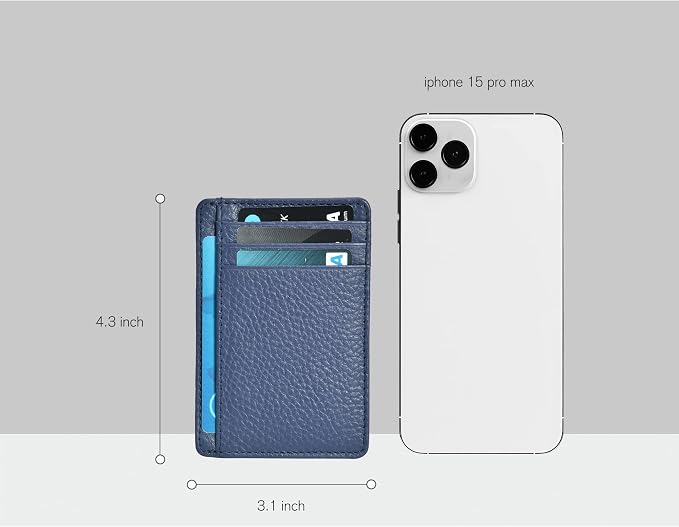 Slim Minimalist RFID Leather Wallet, Front Pocket Card Holder for Men - Image 4