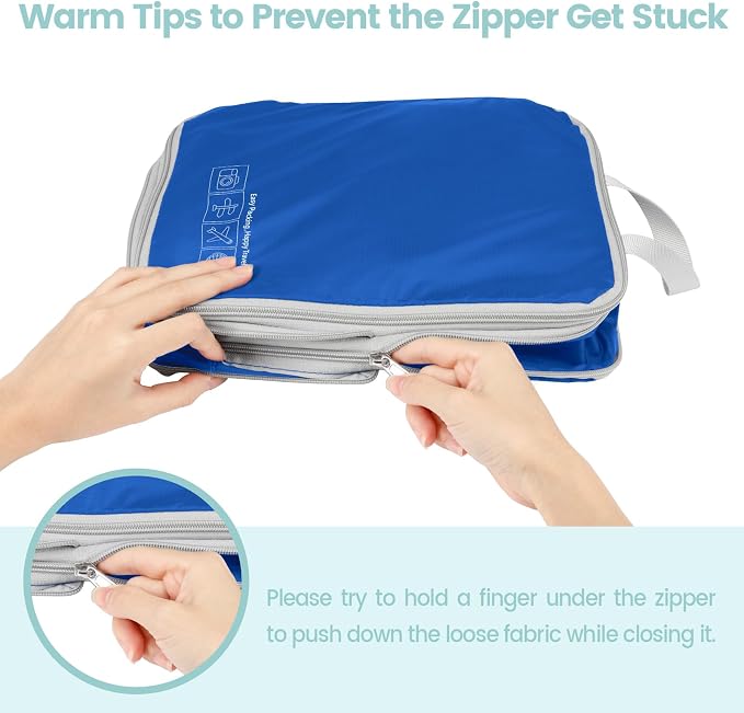 Cambond Compression Packing Cubes for Travel - Luggage Suitcase Organizer | Compression Zip Design for Space-saving, Expandable, Lightweight, Keep Clothes Sorted, Luggage Space Tidy, Carry on Pack Fast - Image 7