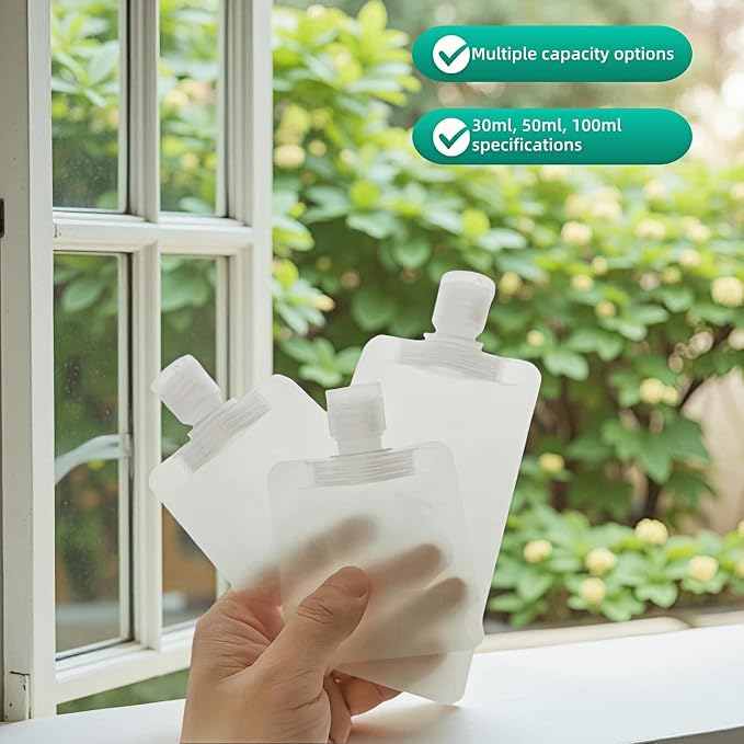 Chinshwehaw Travel Bottles Kit Leak Proof Silicone - Refillable Containers for Lotion, Shampoo, Cream (30/50/100ml, 3 Pack) - Image 9