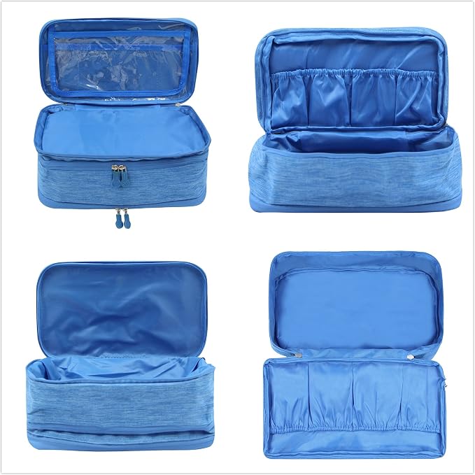 Portable Underwear Bra Storage Bag Waterproof Travel Organizers Multi-Layer Toiletry Packing Cube - Image 4