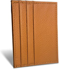 WOXVM Credit Card Holder Wallet RFID Blocking Slim Credit Card Cases Holder Premium Leather Minimalist Front Pocket Small Wallet with 6 Card Slots and 1 Pockets for Men Women (Brown) by WOXVM
