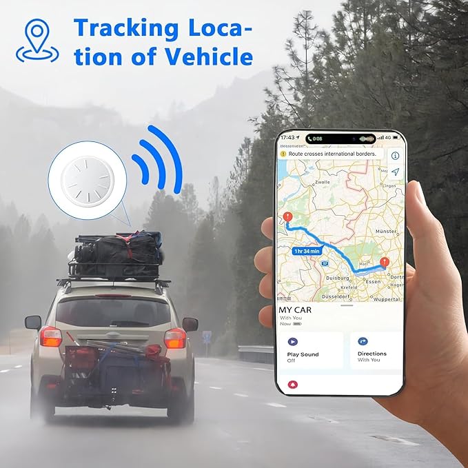 GPS Tracker for Vehicles, 2PCS MINI Tracker Device for Vehicles, Real Time Magnetic Car Tracker, Work with Find My (iOS Only), No Monthly Fee Car Tracker Device Hidden for Cars Kids Dogs, Waterproof - Image 3