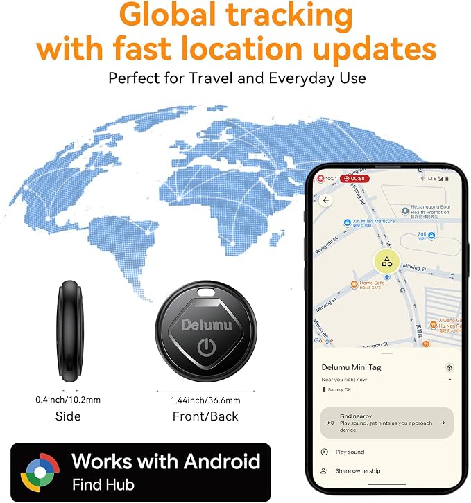 Tracker Android, 2026 New Smart Tags-4 Pack Android Tracker for Google'S Find Hub App, Bluetooth Tracker Keys Finder and Item Locator & GPS Trackers for Keys,Luggages,Wallet, IP67 - Image 6