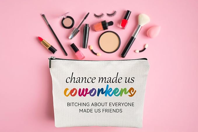 ZUYUROU Coworker Leaving Gifts for Women，Work Besties Gifts for Women, Chance Made Us Coworkers, New Job, Going Away, Retirement, Farewell Gifts for women Cosmetic Bag - Image 4