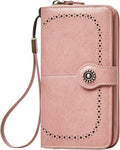 TFKGS Wallet for Women RFID Blocking Leather Large Capacity Card Holder Ladies Phone Clutch Travel Long Purse Wristlet | RFID Blocking by TFKGS
