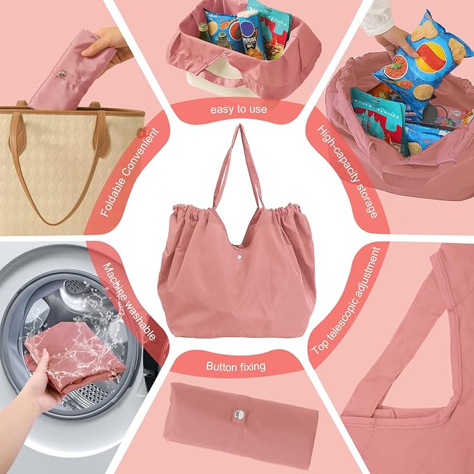 Reusable Grocery Bags,Reusable Shopping Bags,Folding Bags Totes,Stretchable and shrinkable shopping bag for Groceries - Image 5