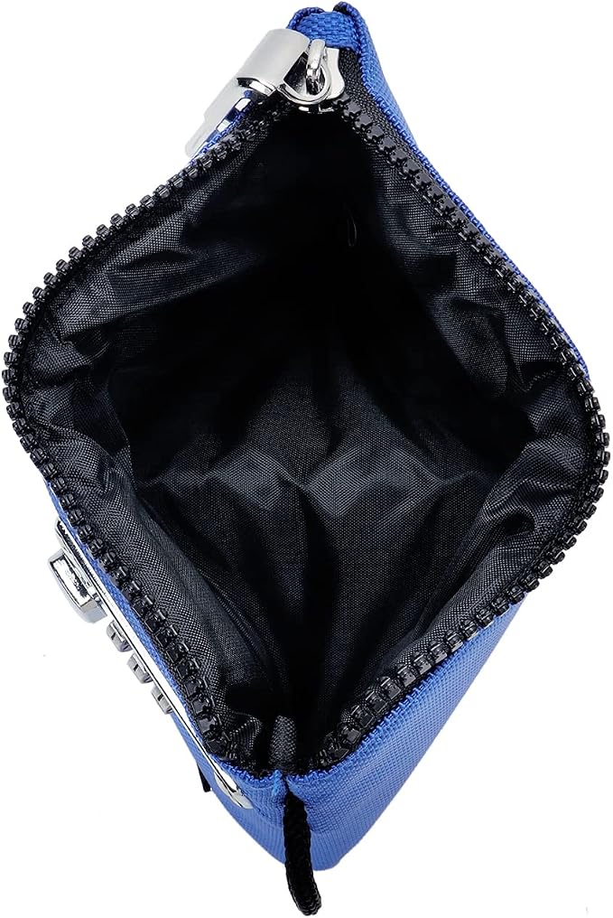 Vaultz Money Bag with Lock - 5 x 8 Inch, Men & Women's Locking Accessories Pouch for Cash, Bank Deposits, Wallet, Medicine, Phone and Credit Cards - BLUE | Zippered pouch secures cash, cards, phone and valuables, portable size fits easily into a purse,... - Image 3