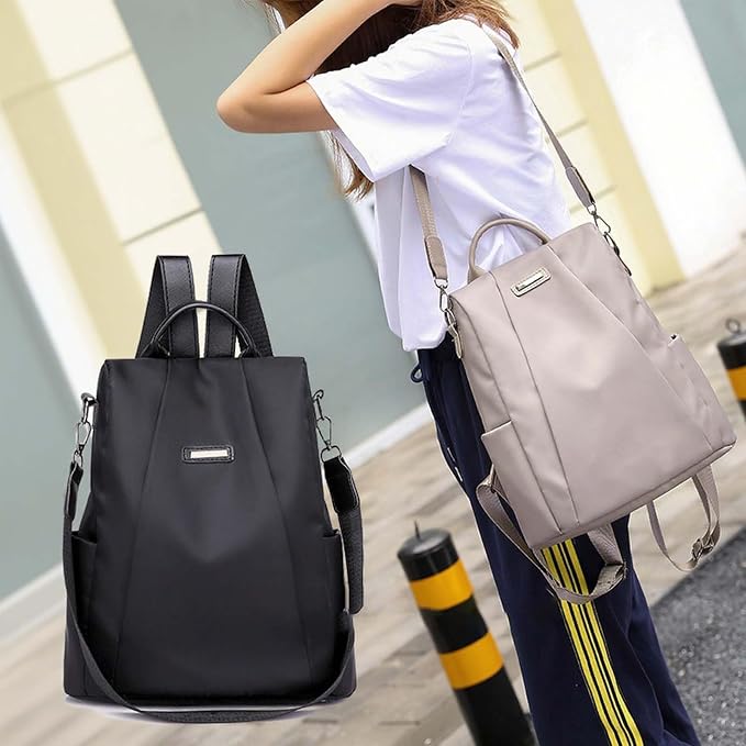 Women Backpacks Anti-Theft Ladies Backpack Purse, Women's Fashion Backpack Shoulder Bag with Replaceable Strap (Casual, Khaki) - Image 8