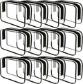 Clear Toiletry Bag, 12 Pack TSA Approved Toiletry Bag Carry on Travel Accessories Bag, Quart Size Bag for 3-1-1 Liquids Airport Airline Compliant Clear Makeup Bag with Metal Zipper (Black Bags) by REHALY