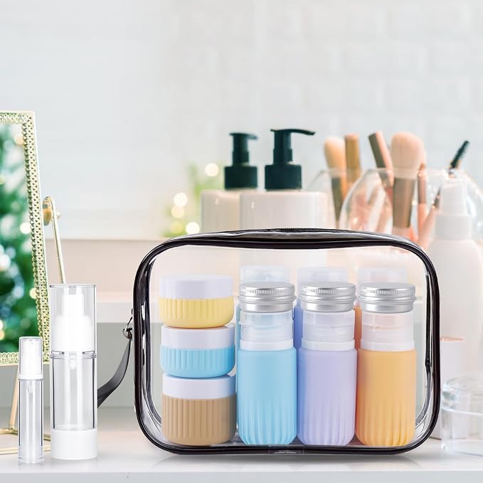 Silicone Travel Bottles, 25 Pack TSA Approved Travel Size Containers for Toiletries, Leak Proof Refillable & Squeezable Toiletry Bottles Kit with Clear Bag for Shampoo Lotion Cream Conditioner - Image 4