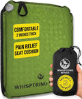 Whispering Winds Inflatable Seat Cushion - Comfortable Blow-up Foam Pad for Airplane, Travel, Stadium, Outdoors, Camping, Car & More by WhisperingWinds