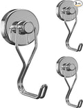 Tohoer Magnetic Hooks, 100LBS Neodymium Magnets Hook Heavy Duty with Rust Proof for Fridge, Refrigerator, Oven, Grill, BBQ, Key, Tools Holder, Kitchen, Outdoor, Hanging Wreaths, Utensil Hangers by Tohoer