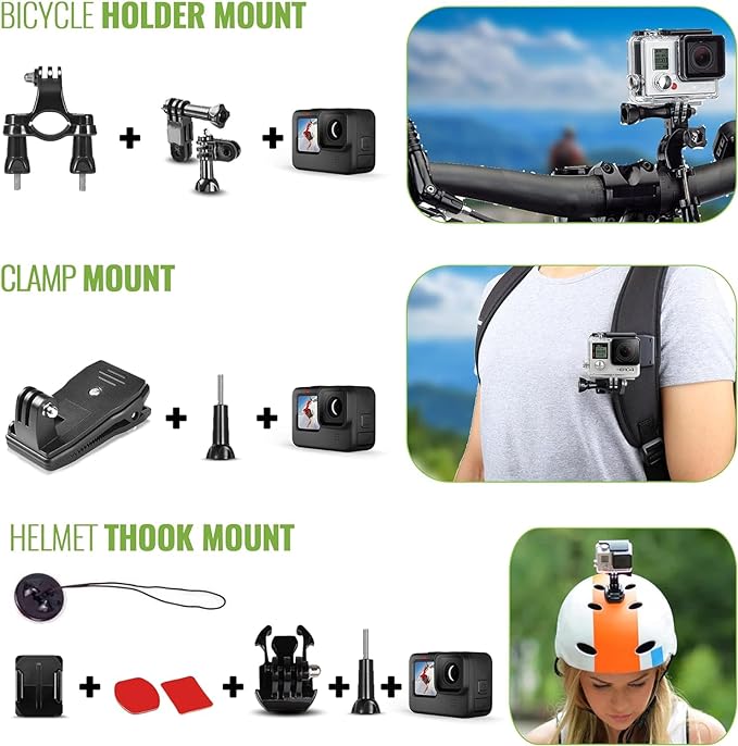 GoPro HERO13 (Hero 13) Black - with 50 Piece Accessory Kit and 2 Extra Batteries + 64GB Card - Waterproof Action Camera - 5.3K HDR, 27MP Photos, 1/1.9" Sensor, Live Streaming, Webcam, Stabilization - Image 5
