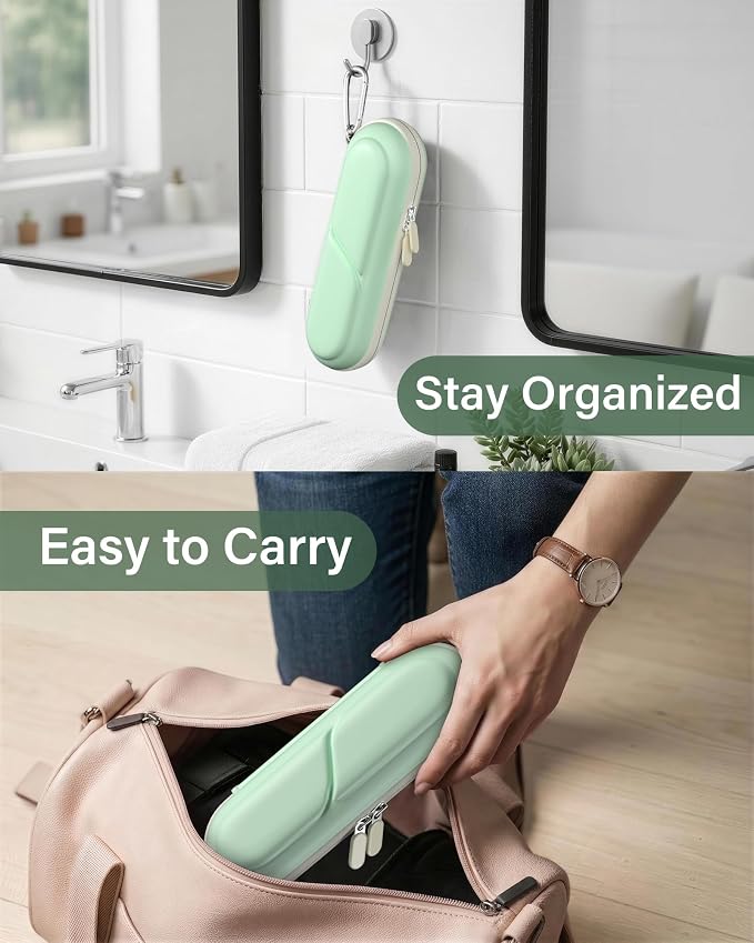 ProCase Toothbrush Travel Case for Oral-B/Oral-B Pro 1000 1500 5000 7000 7500 6000 9600/Philips Sonicare 4100 5100 1100 6100 5300 Oral-B iO Electric Toothbrush Portable Hard Container -Aqua - Image 5