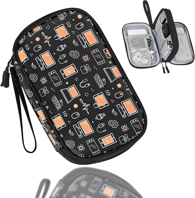 COSHAYSOO Electronics Travel Organizer Tech Bag Charging Cords Case USB Cable Phone Charger Accessory Car Pouch, Practical Trip Gifts for Women Beach Vacation Airplane Cruise Traveling Essentials by COSHAYSOO