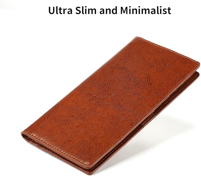 Ultra Slim Thin Leather Women Wallet RFID Blocking Credit Card Holder Bifold Long Ladies Billfold - Image 7