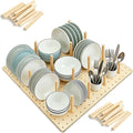 Wooden Pegboard Drawer Organizer for Kitchen - 3 Pack Adjustable Drawer Organizer with 24 Pegs Wooden, Drawer Organizer Kitchen Utensils, Wood Drawer Organizers for Kitchen Countertops & Deep Drawe by Unknown