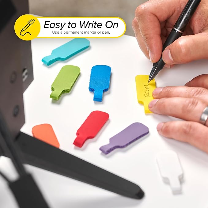 Wrap-It Storage - Cable Labels, Medium, Multi-Color (30-Pack) Write On Cord Tags for Wire Management and Identification | Write On Cord Labels, Wire Labels, Cable Tags and Wire Tags for Spring Cleaning Cable Management and Identification - Image 3