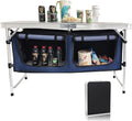 Camp Field Camping Folding Aluminum Table with Adjustable Legs for Outdoor Travel Beach, Backyards, BBQ, Party and Picnic Foldable Table by CampField