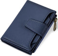 Small Wallet Women RFID Blocking Soft Leather Bifold Compact Card Holder Wallet for Women with Zipper Coin Pocket 4 ID Window by Airkit