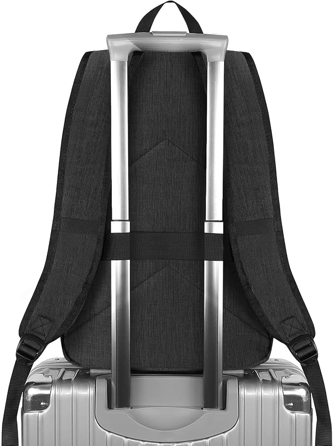 Mancro Business Travel Laptop Backpack, Anti Theft Slim Laptop Bag for Men | Water Resistant Work Backpack with Lock, Tech Computer Bag with Laptop Compartment Fits 15.6 Inch Laptop for Travel, Black - Image 7