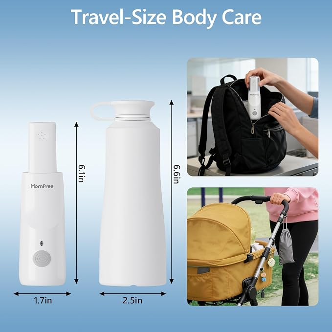 Portable Bidet for Travel - Rechargeable Electric Travel Bidet Peri Bottle with Adaptor & 3 Speed Modes, IPX7 Waterproof Portable Bidet for Women Men Baby Pregnancy Postpartum Personal Hygiene - Image 4
