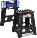 16 Inch Folding Step Stool, Heavy Duty, 400 lbs, Black | Lightweight Collapsible Stepping Stool for Adults with Handle, Non-Slip, for Kitchen, Bathroom, Bedroom and Outdoor Use by ACSTEP