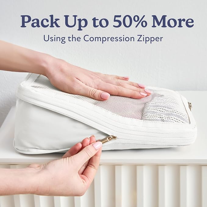 Vandel Space-Saving Compression Packing Cubes for Women 4-Pack Compressible | Luggage Packing Cubes for Travel Compression Organizer Bags, Carry On Suit Case, Space-Saving, Packing Cubes for Women - Image 2