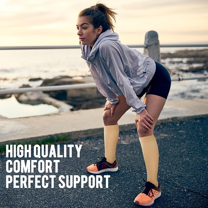 ACTINPUT Copper Compression Socks Men & Women 4 Pairs,Best Support for Nurses,Running,FLying,Athletic - Image 4