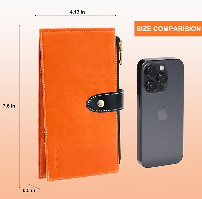 Travelambo RFID Wallet Women Large Size Bifold Multi Card Wallet Case with Zipper Pocke Credit Card Holder for Women - Image 3