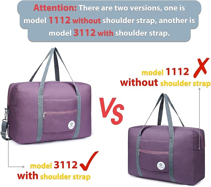 For Spirit Airlines Personal Item Bag Foldable Travel Duffel Bag Tote Carry on Luggage Duffle Overnight for Women and Men - Image 4
