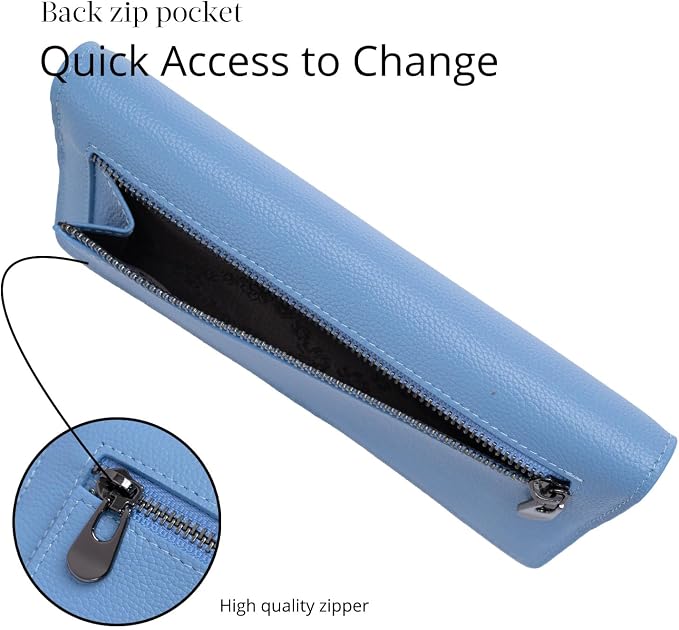 Bveyzi Ultra Slim Thin Leather RFID Blocking Credit Card Holder Bifold Clutch Wallets for Women - Image 4
