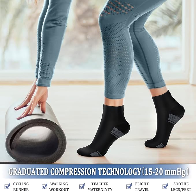CHARMKING Compression Socks for Women & Men Circulation 15-20 mmHg is Best for Athletic Running Cycling Nurse Daily Wear - Image 3