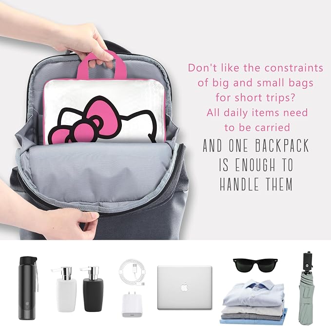 6 Set Kids Packing Cubes for Travel Carry On, Space Saving Compression Bags for Packing In Suitcase, Cute Pink Packing Organizers for Luggage Storage Girls Gift Trip and Family Vacation - Image 7