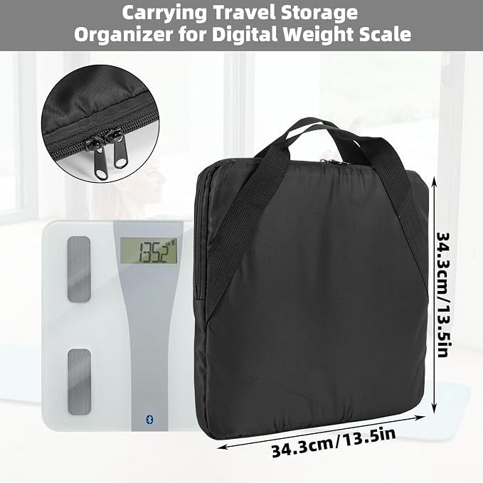 Carrying Bag for Body Composition Monitor Scale, Digital Bathroom Scale Storage Case, 13.5 x 13.5 IN Travel Carrier Case for Most Smart Scale (Bag Only) - Image 2