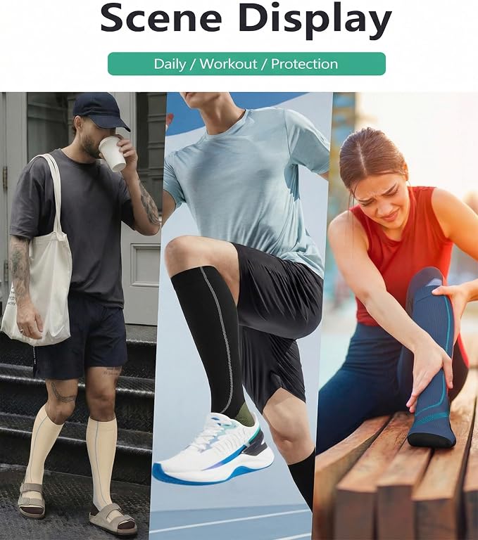FuelMeFoot 3 Pack Copper Compression Socks - Compression Socks Women & Men Circulation - Best for Medical,Running,Athletic - Image 2