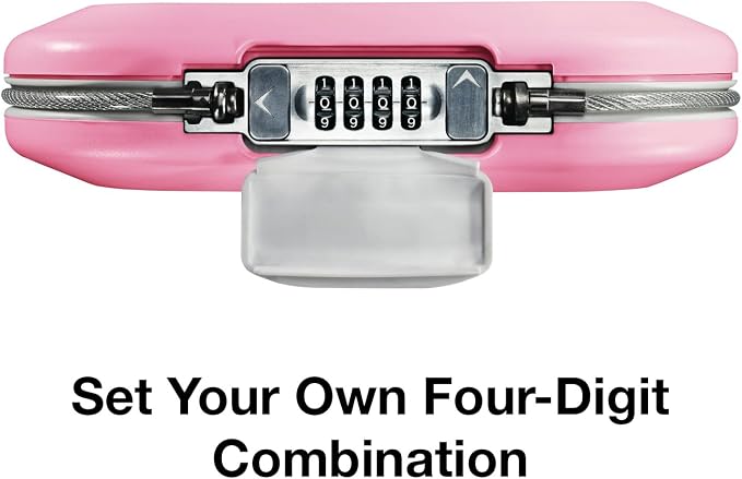 Master Lock Pink Portable Small Safe - Set Your Own Combination, Travel-Friendly Design for Phone, Passport & Money Storage, Model 5900DPNK (Pack of 4) - Image 6