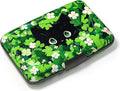 Card Holder Credit Cards Holder for Women RFID wallet women Business Card Holder Wallet Mini Aluminum Card Wallet RFID Blocking Slim Metal Hard Card for Women, Flower Cat by Atufsuat