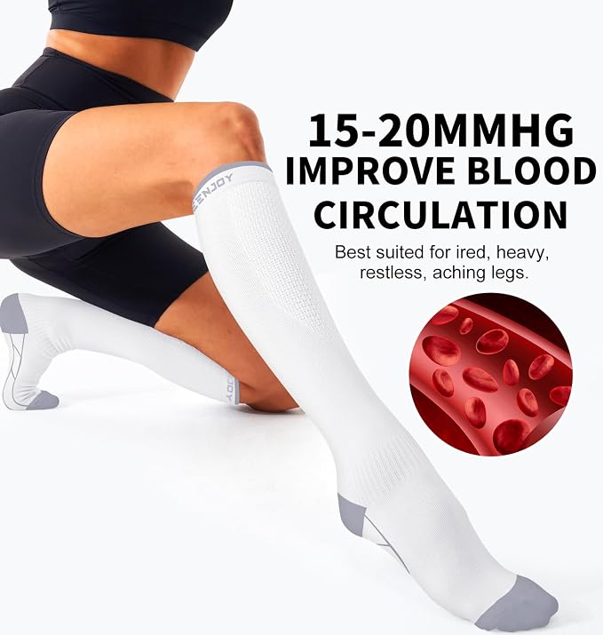 Compression Socks for Women & Men (3 pairs) - Best Support for Nurses, Running, Hiking, Recovery & Flight Socks - Image 4