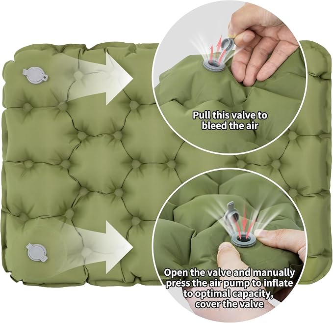 Inflatable Air Sitting Pad, Portable Camping Office Stadium Travel Hiking Pad with Repair Cloths - Image 3