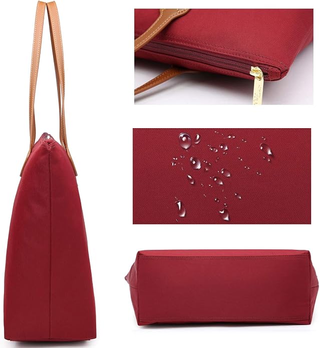 Water Resistant Light Weight Nylon Tote Bag Handbag - Image 4