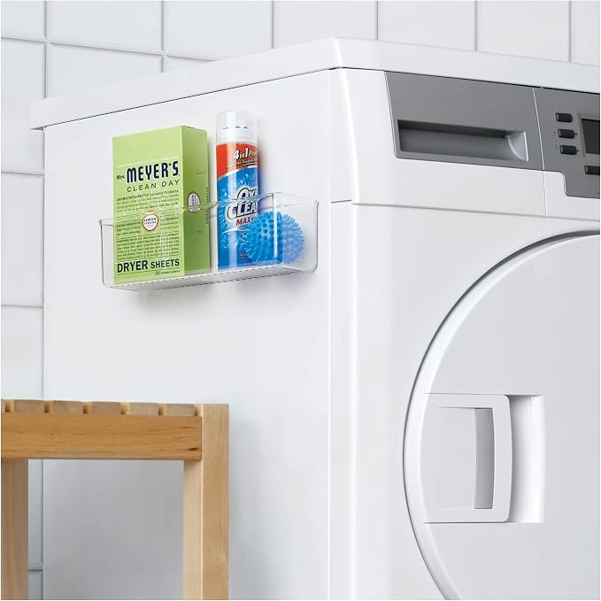 iDesign Adhesive Organizer Bin, Clear | Damage-Free Hanging, For Kitchen, Bathroom, or Office - Image 3