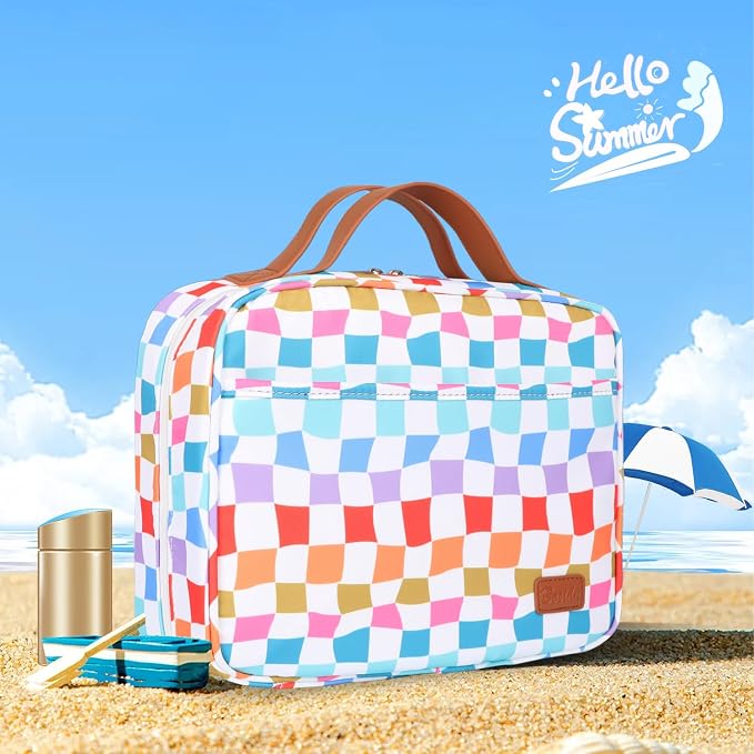 Hanging Travel Toiletry Bag,Large Capacity Cosmetic Travel Toiletry Organizer for Women with 4 Compartments & 1 Sturdy Hook,Perfect for Travel/Daily Use/Christmas - Image 3