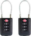 TSA Locks for Luggage, Small Padlock Combination, Luggage Locks TSA Approved, Combo Padlock with Code, for Suitcase, Gym Locker, Gun Case, Travel Backpack, Bag Zipper, Box (Black+Black) by SpecializeinCombinationLock