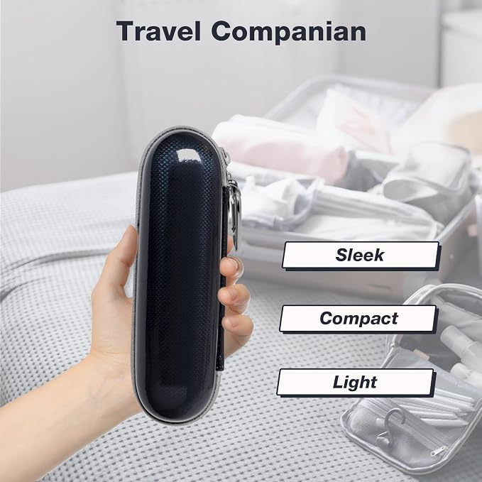 Nincha Hard Shell EVA Electric Toothbrush Case - Waterproof, Shockproof, Moisture Resistant, Large Size Fits Oral-B iO, Pro, Smart Series, Philips Sonicare (Black) - Image 4