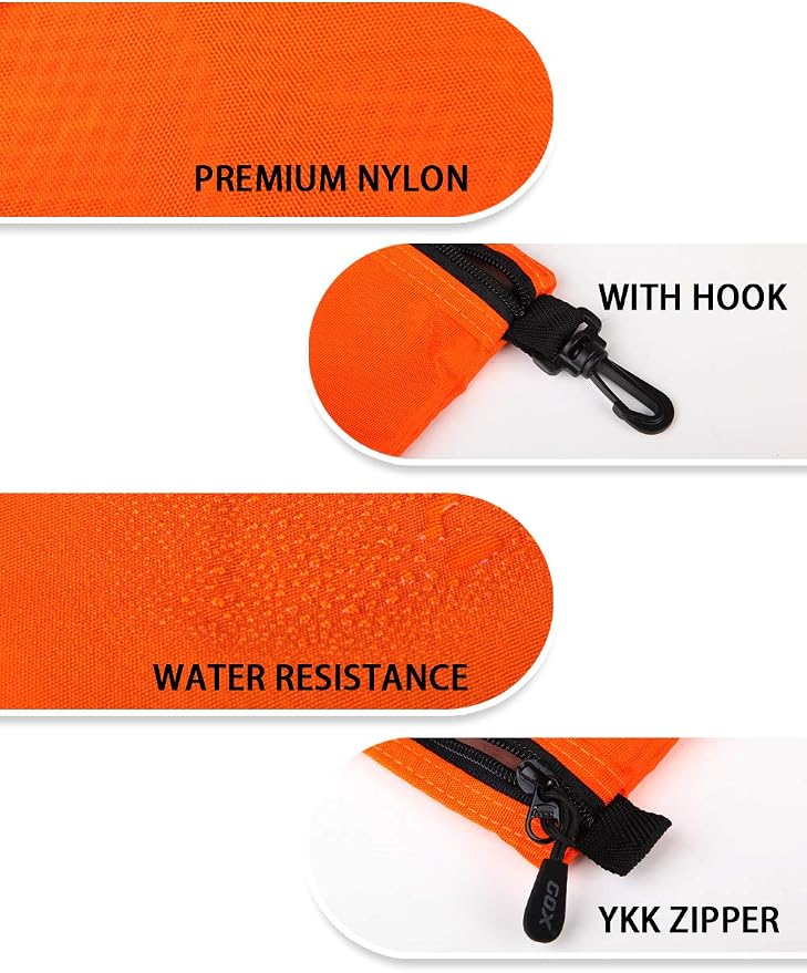 GOX Small Toiletry Bag for Men Bulk Cosmetic Bag Dopp Kit Carry On Zipper Pouch Organization Nylon Small Packing Sack Water Repellent(Orange) - Image 4