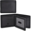VALENCHI Genuine/Real Leather Bifold Wallet For Men - RFID Blocking/Protected Men's Slim Wallet - Christmas Gifts For Men (Black Pebble BF02) by VALENCHI